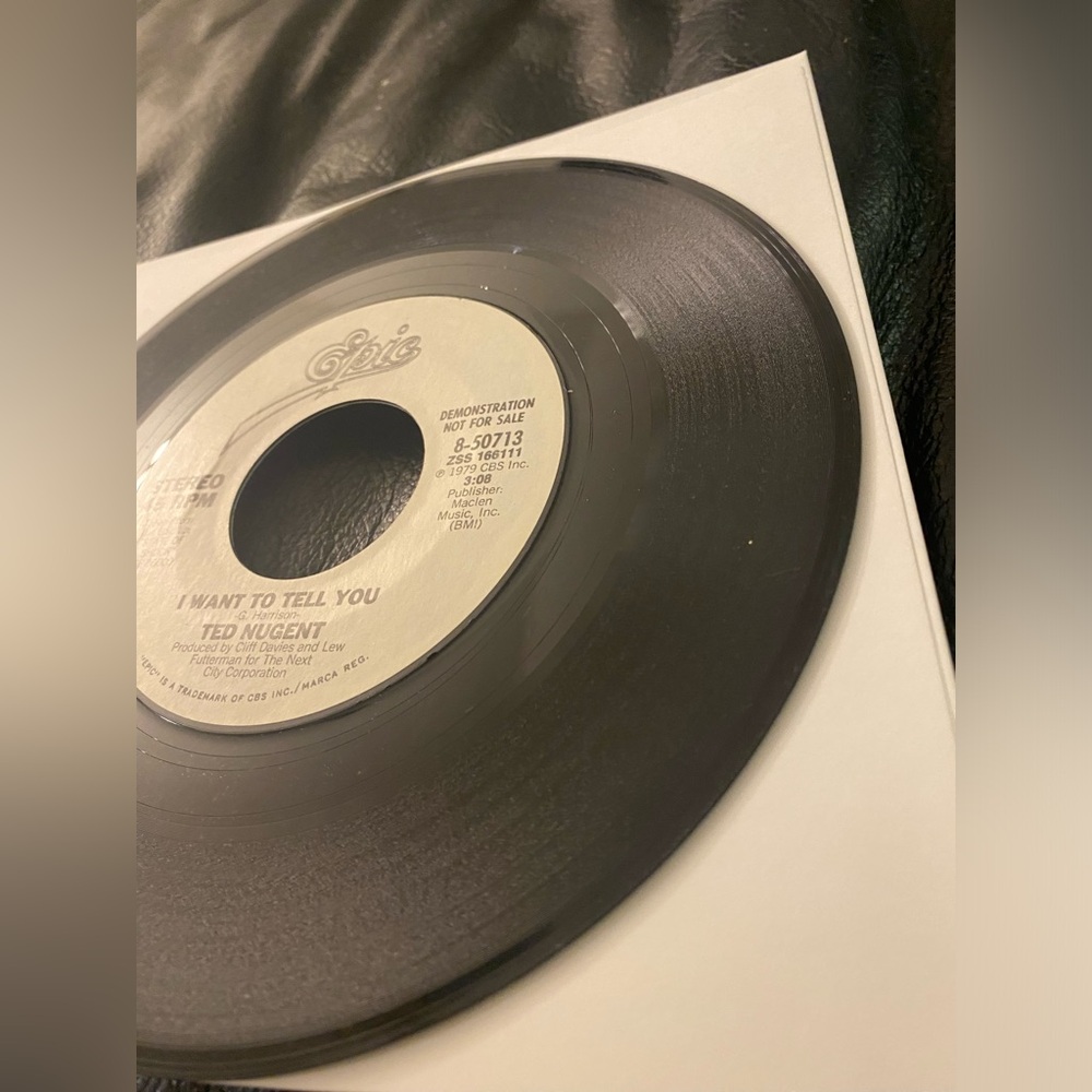 Ted Nugent "I want to tell you" 45 RPM 1979 from the album State of Shock - Picture 2 of 4